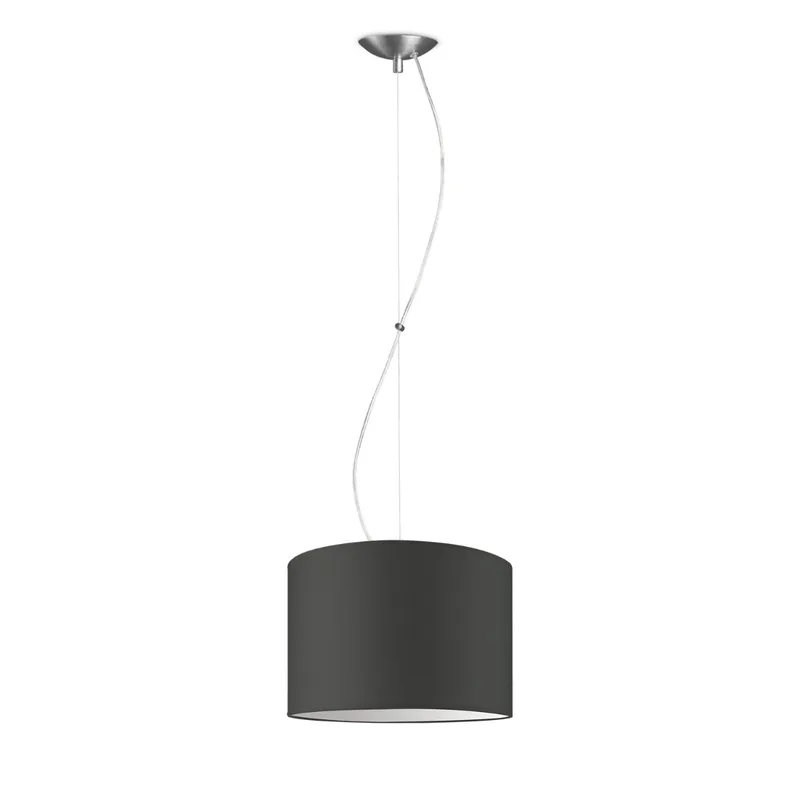 Moderne hanglamp Bling - antraciet - verlichtingspendel Deluxe inclusief lampenkap 30/30/20cm - pendel lengte 100 cm - geschikt voor E27 LED lamp - Pendellamp geschikt voor woonkamer, slaapkamer, keuken de Home Sweet Home en Gris foncé – photo produit