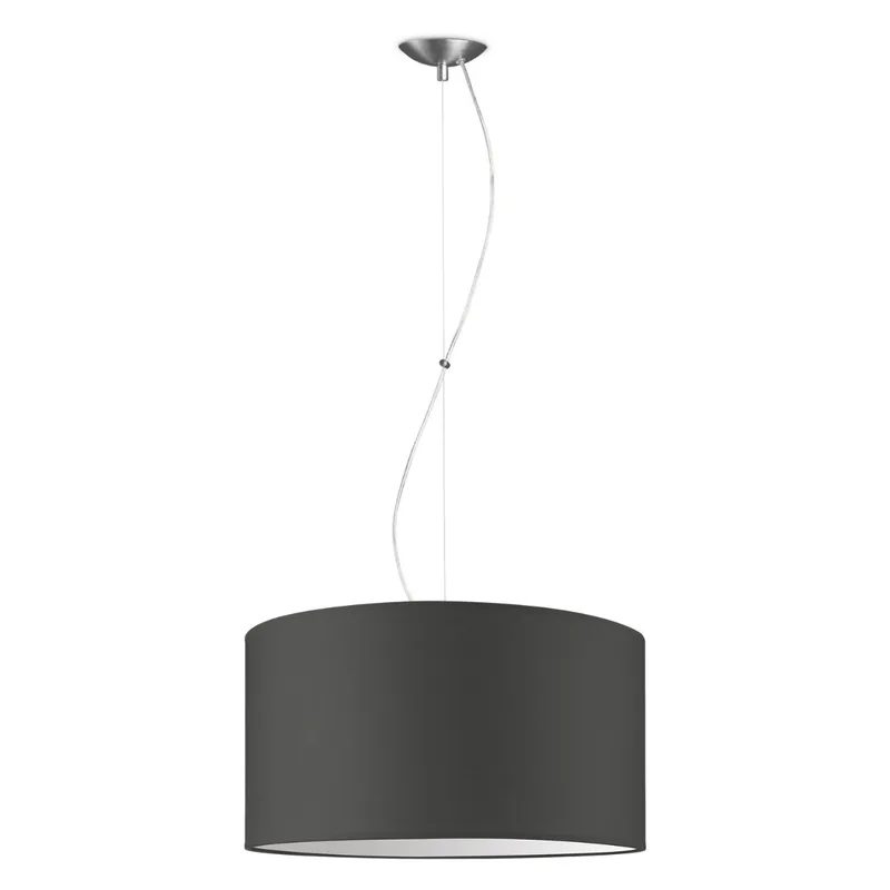 Moderne hanglamp Bling - antraciet - verlichtingspendel Deluxe inclusief lampenkap 50/50/25cm - pendel lengte 100 cm - geschikt voor E27 LED lamp - Pendellamp geschikt voor woonkamer, slaapkamer, keuken van Home Sweet Home in Donkergrijs – productfoto
