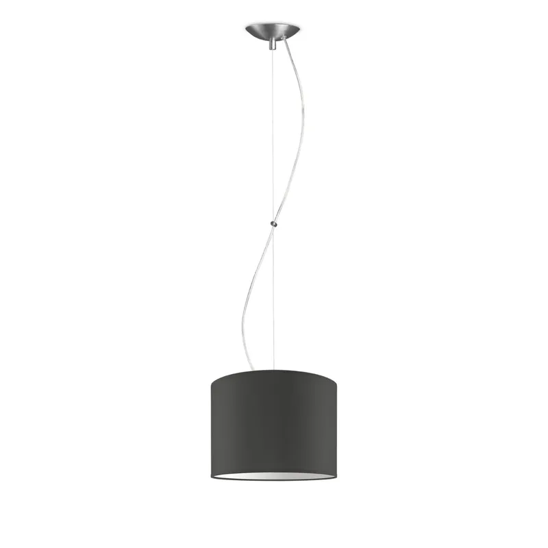 Moderne hanglamp Bling - antraciet - verlichtingspendel Deluxe inclusief lampenkap 25/25/19cm - pendel lengte 100 cm - geschikt voor E27 LED lamp - Pendellamp geschikt voor woonkamer, slaapkamer, keuken från Home Sweet Home i Mörkgrå – produktbild