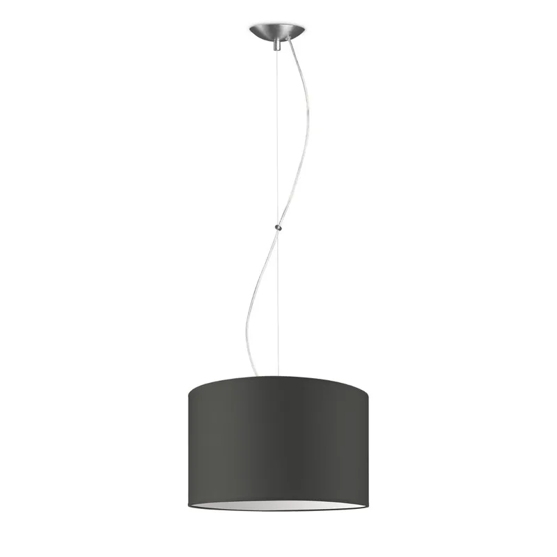 Moderne hanglamp Bling - antraciet - verlichtingspendel Deluxe inclusief lampenkap 35/35/21cm - pendel lengte 100 cm - geschikt voor E27 LED lamp - Pendellamp geschikt voor woonkamer, slaapkamer, keuken de Home Sweet Home en Gris foncé – photo produit