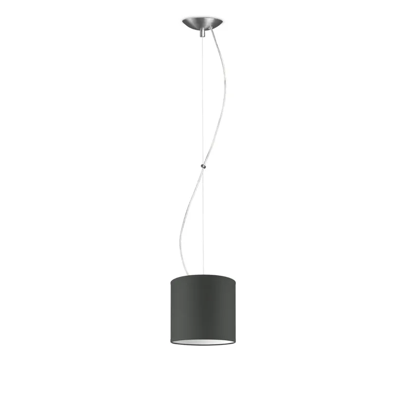 Moderne hanglamp Bling - antraciet - verlichtingspendel Deluxe inclusief lampenkap 16/16/15cm - pendel lengte 100 cm - geschikt voor E27 LED lamp - Pendellamp geschikt voor woonkamer, slaapkamer, keuken by Home Sweet Home in Dark grey – product photo