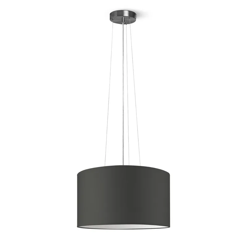 Moderne hanglamp Bling - antraciet - verlichtingspendel Hover inclusief lampenkap 40/40/22cm - pendel lengte 100 cm - geschikt voor E27 LED lamp - Pendellamp geschikt voor woonkamer, slaapkamer, keuken de Home Sweet Home en Gris foncé – photo produit