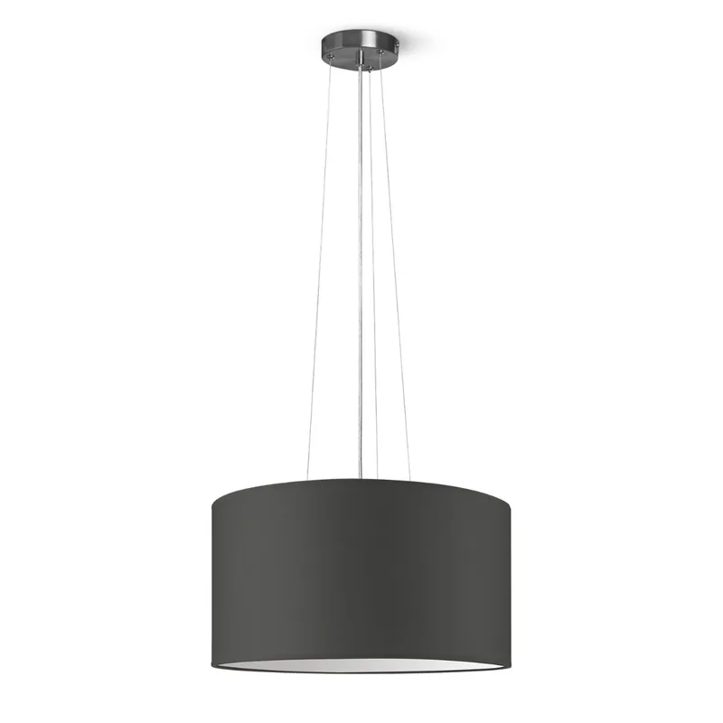 Moderne hanglamp Bling - antraciet - verlichtingspendel Hover inclusief lampenkap 50/50/25cm - pendel lengte 100 cm - geschikt voor E27 LED lamp - Pendellamp geschikt voor woonkamer, slaapkamer, keuken de Home Sweet Home en Gris foncé – photo produit