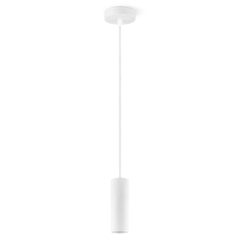 Moderne Hanglamp Saga - 10/10/120cm - hanglamp gemaakt van Metaal - geschikt voor E27 LED lichtbron - Pendellamp geschikt voor woonkamer, slaapkamer, keuken van Home Sweet Home in Wit – productfoto