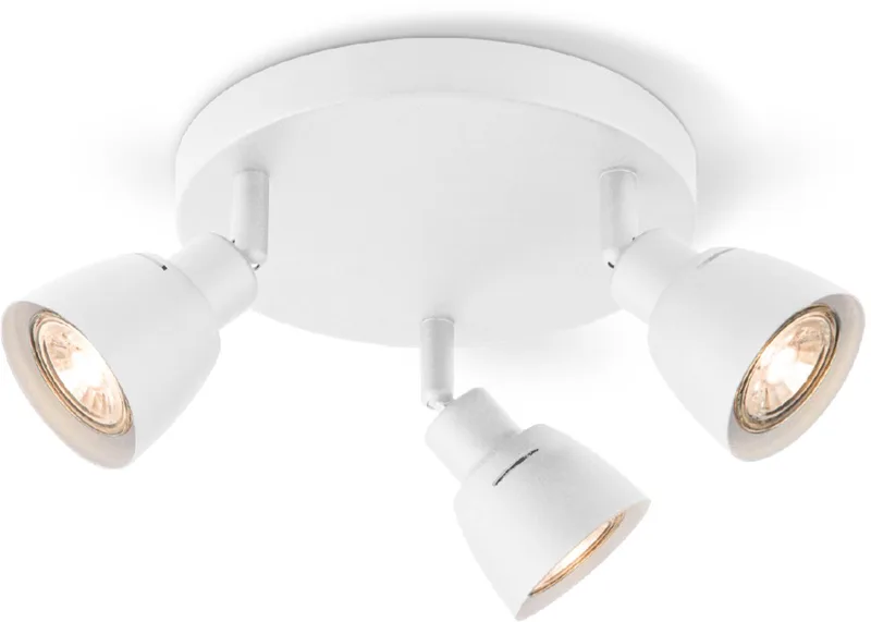 Moderne LED Opbouwspot AKA - 19/19/13.5cm - 3 lichts plafondspot - gemaakt van metaal - voor Woonkamer en Slaapkamer by Home Sweet Home in White – product photo