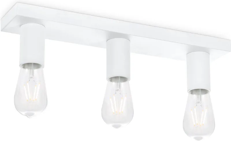 Moderne LED Opbouwspot Nitro - 47.7/10/10cm - 3 lichts plafondspot - Dimbaar - inclusief LED lichtbron - E27 fitting - 4W fra Home Sweet Home i Hvid – produktbillede