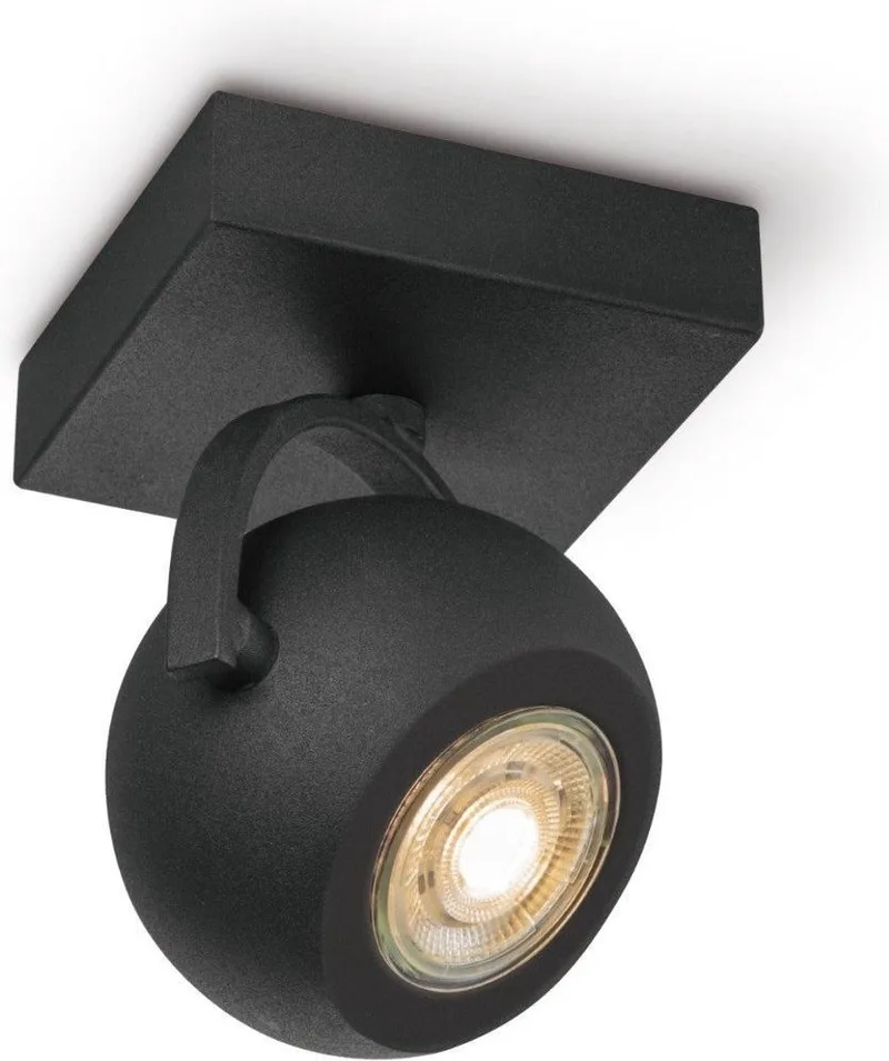 Moderne LED Opbouwspot Nop - 9.5/9.5/14cm - lichts plafondspot - gemaakt van metaal - voor Woonkamer en Slaapkamer by Home Sweet Home in Black – product photo
