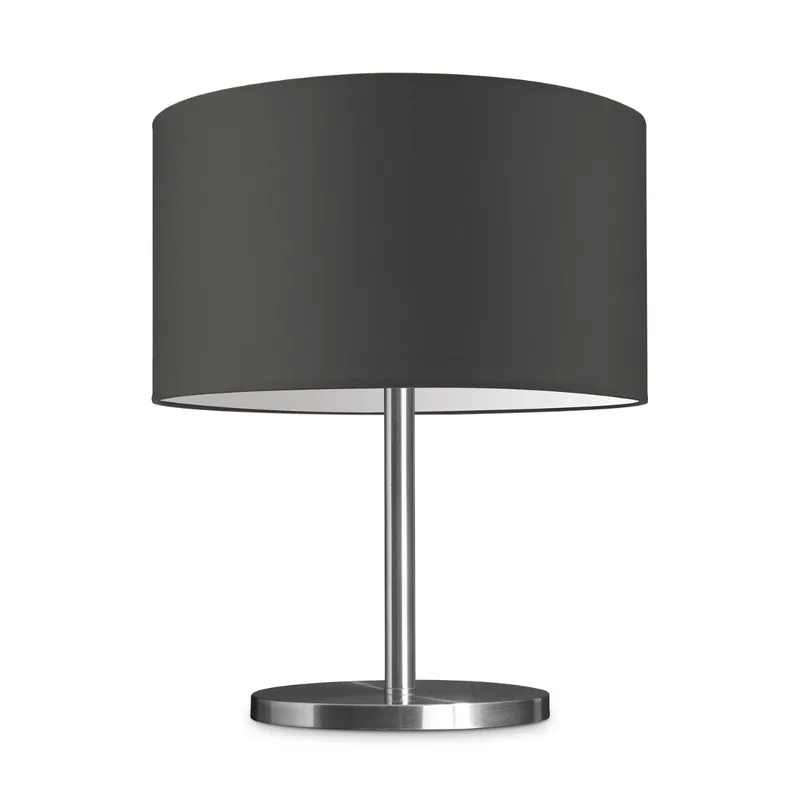 Moderne tafellamp Bling - antraciet - tafellamp Mauro inclusief lampenkap 40/40/22cm - tafellamp hoogte 35.6 cm - geschikt voor E27 LED lamp - Tafellamp geschikt voor woonkamer, slaapkamer, thuiskantoor by Home Sweet Home in Dark grey – product photo