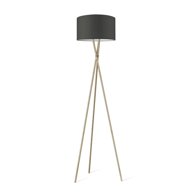 Moderne vloerlamp Bling - Antraciet - vloerlamp Legs Brons inclusief lampenkap 40/40/22cm - hoogte vloerlamp 149 cm - geschikt voor E27 LED lamp - Vloerlamp geschikt voor woonkamer, slaapkamer, thuiskantoor fra Home Sweet Home – produktbillede