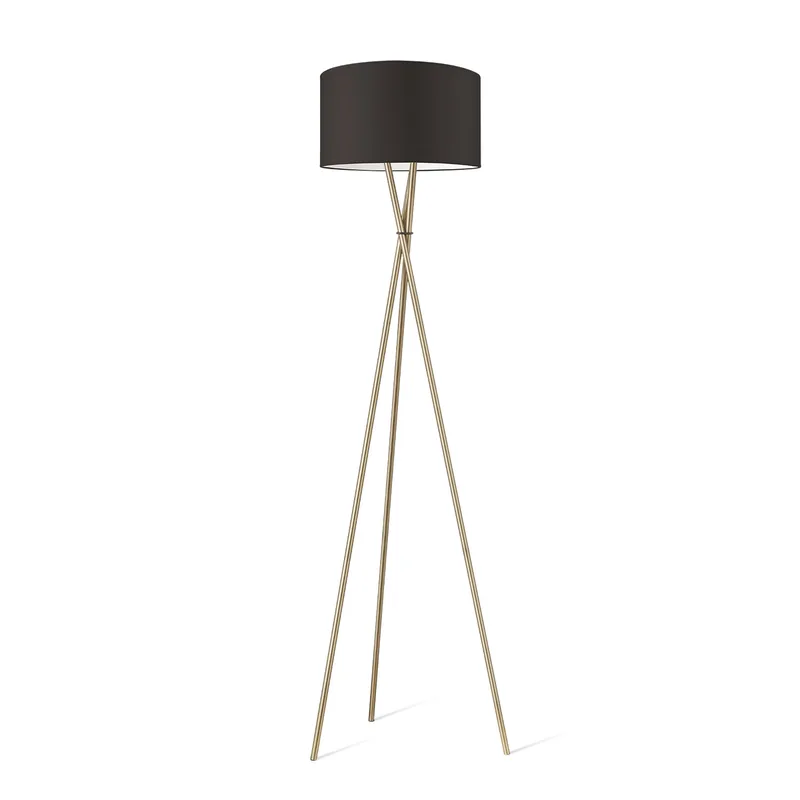 Moderne vloerlamp Bling - Bruin - vloerlamp Legs Brons inclusief lampenkap 40/40/22cm - hoogte vloerlamp 149 cm - geschikt voor E27 LED lamp - Vloerlamp geschikt voor woonkamer, slaapkamer, thuiskantoor van Home Sweet Home – productfoto