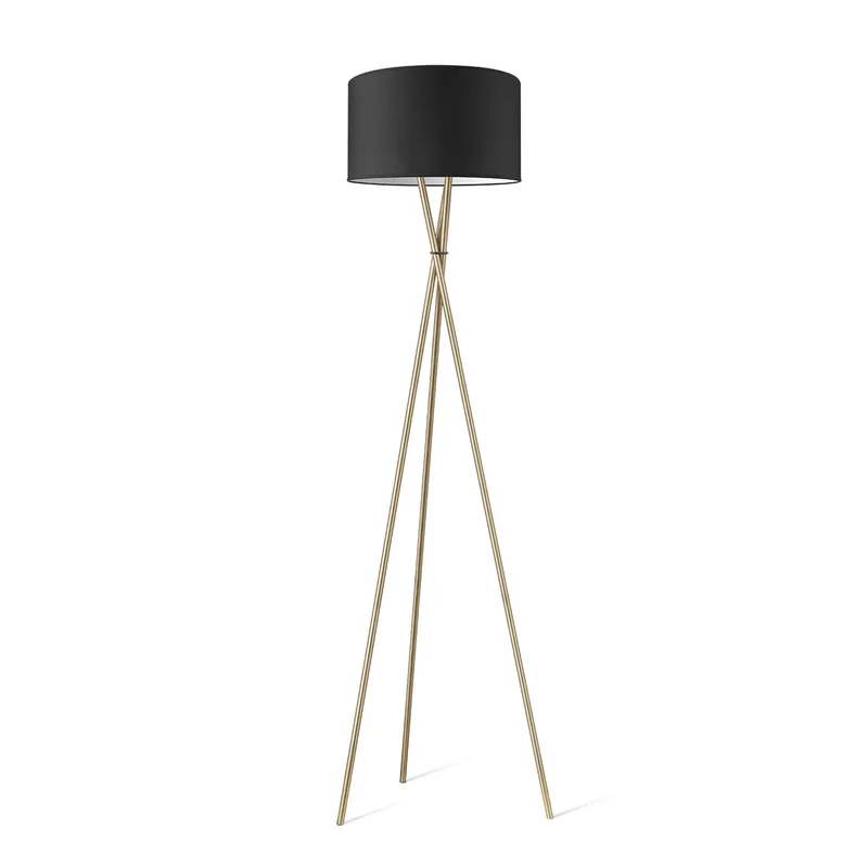 Moderne vloerlamp Bling - Zwart - vloerlamp Legs Brons inclusief lampenkap 40/40/22cm - hoogte vloerlamp 149 cm - geschikt voor E27 LED lamp - Vloerlamp geschikt voor woonkamer, slaapkamer, thuiskantoor från Home Sweet Home – produktbild