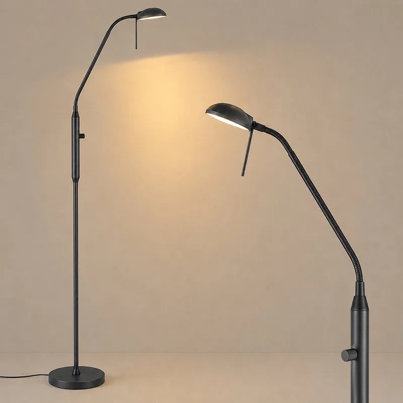 Lampadaire SOLIS, dimmable, LED G9 incluse de Home Sweet Home en Noir – photo produit