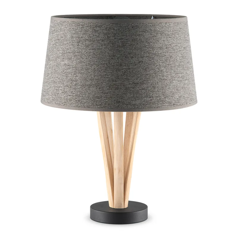 tafellamp Bindy houten takken & lampenkap Melrose de Home Sweet Home en Gris – photo produit