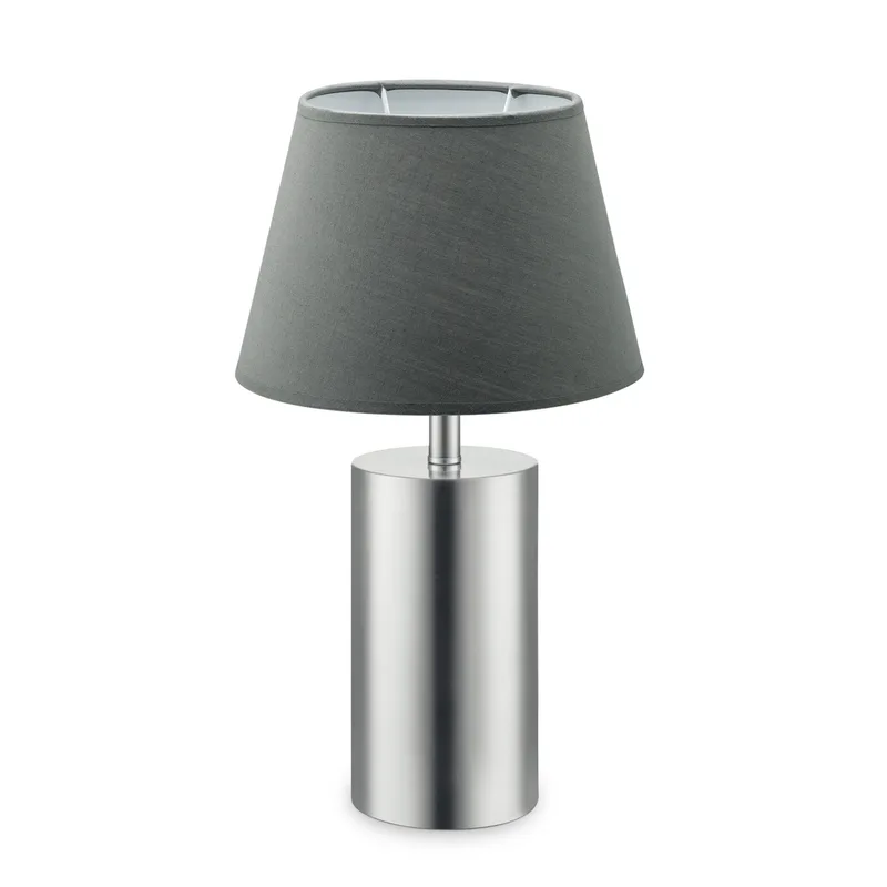 tafellamp Cannes mat staal & lampenkap Largo - antraciet de Home Sweet Home en Gris foncé – photo produit