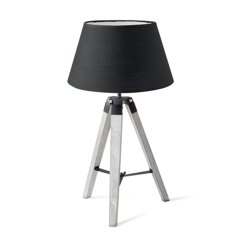tafellamp Dia wit & lampenkap Largo de Home Sweet Home en Noir – photo produit