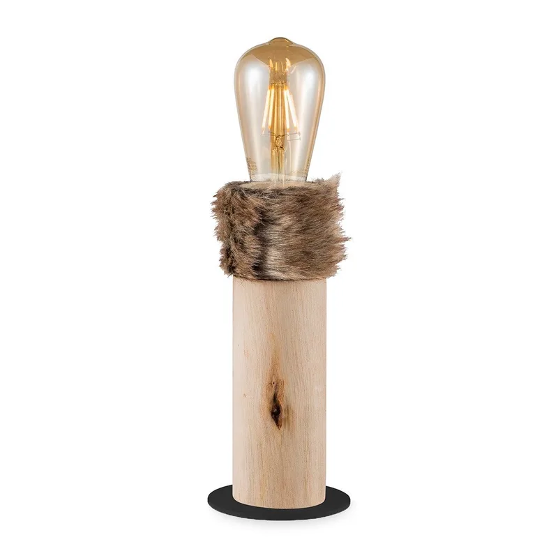 tafellamp Furdy large - hout de Home Sweet Home en Marron – photo produit