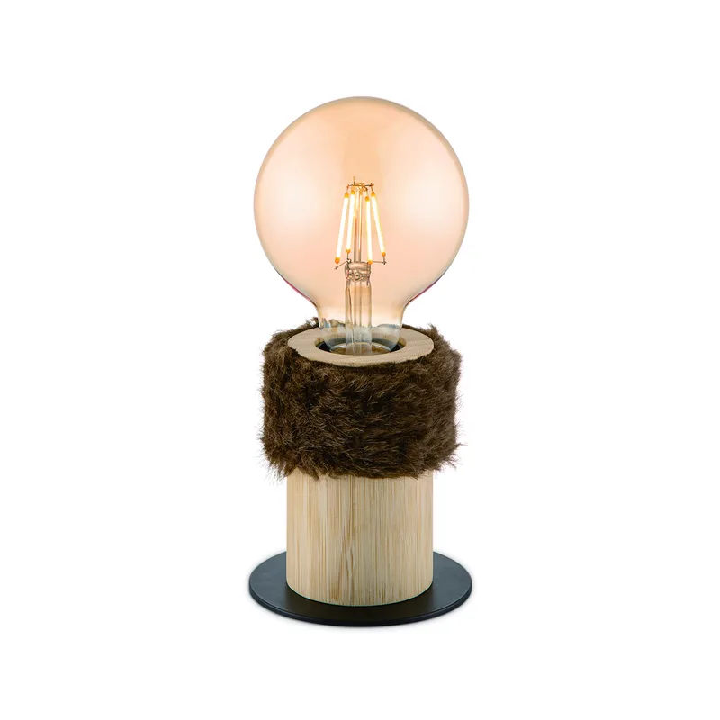 tafellamp Furdy small - hout de Home Sweet Home en Marron – photo produit