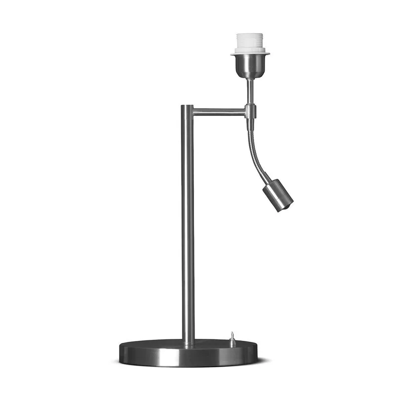 tafellamp Read 47 cm - verstelbaar - mat staal de Home Sweet Home en Argent, Rvs – photo produit