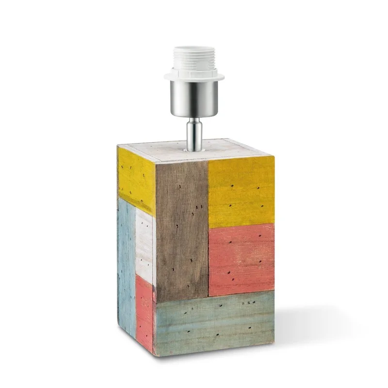 tafellamp Tora - gekleurd hout beachlook van Home Sweet Home in Meerkleurig – productfoto