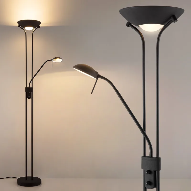 vloerlamp LED Uplight 180 von Home Sweet Home in Schwarz – Produktfoto