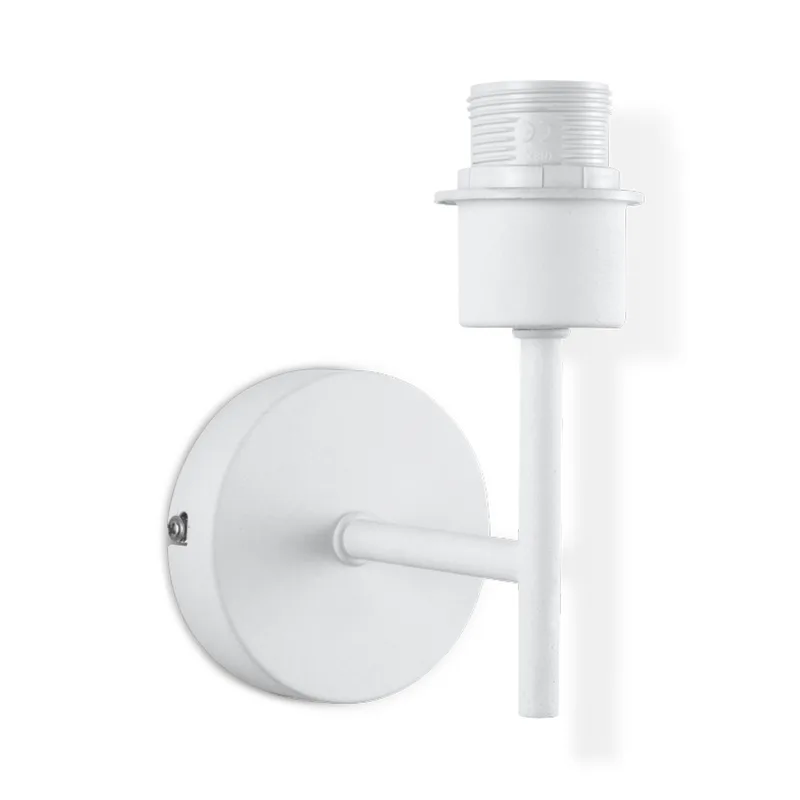 Wandlamp Mati voor lampenkap - 10/10/18cm - rond - gemaakt van Metaal - geschikt voor E27 LED lichtbron - voor lampenkap met doorsnede max.20cm de Home Sweet Home en Blanc – photo produit