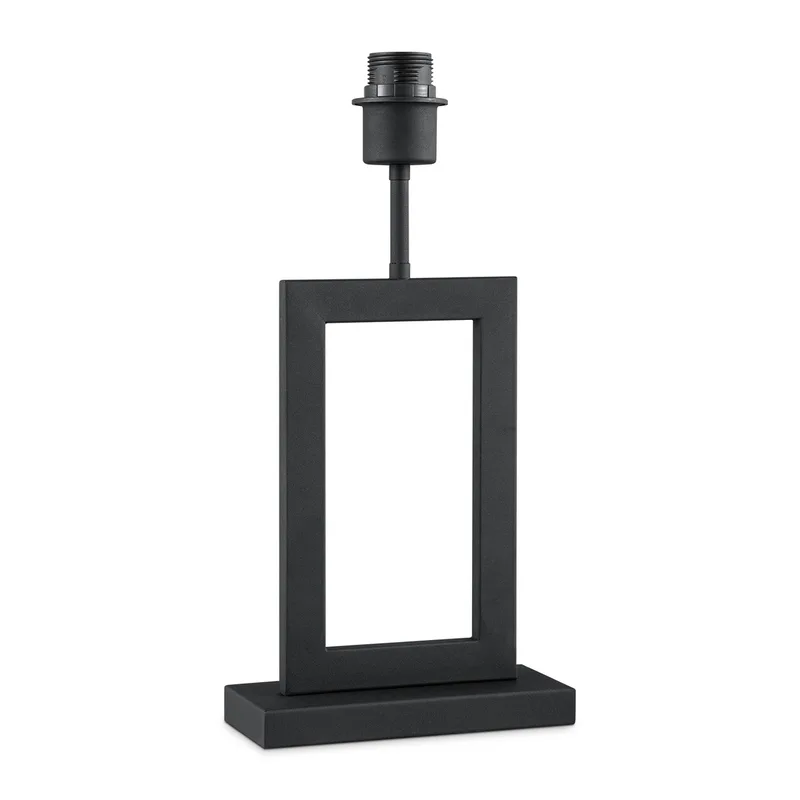 Zwart - Modern Bedlampje - Metalen tafellamp - 20 x 8 x 40.5 cm - Met Schakelaar - Ontworpen voor gebruik in slaapkamers en studeerkamer - voor Lampenkap met max.35cm - set met E27 Lampfittingen - Lichtbron niet inbegrepen de Home Sweet Home – photo produit