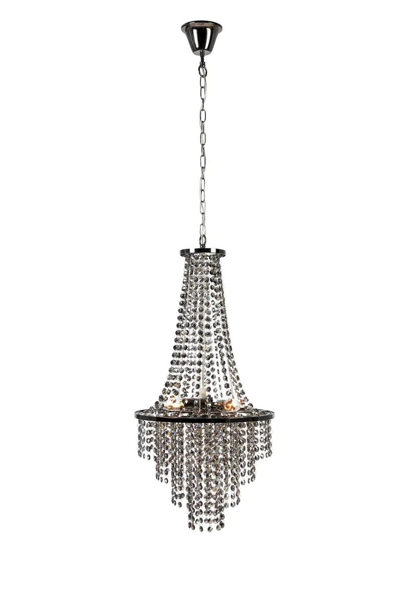 Allington Kristall Kronleuchter Schwarz by Markslöjd – product photo