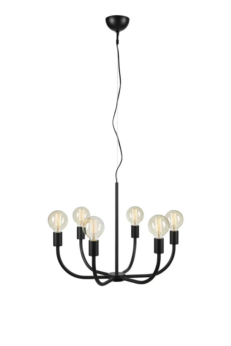 Amistoso Deckenlampe Schwarz 6 Lampen de Markslöjd – photo produit