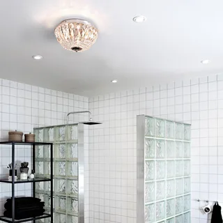 Estelle Plafonnier IP44 Chrome de Markslöjd en Chrome, Transparent – photo produit 2 sur 2