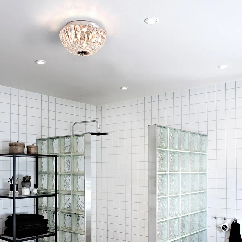 Estelle Plafonnier IP44 Chrome de Markslöjd en Chrome, Transparent – photo produit 2 sur 2