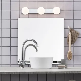 Mini 3 Applique Murale IP44 Chrome/Blanc de Markslöjd en Chrome, Blanc – photo produit 1 sur 3