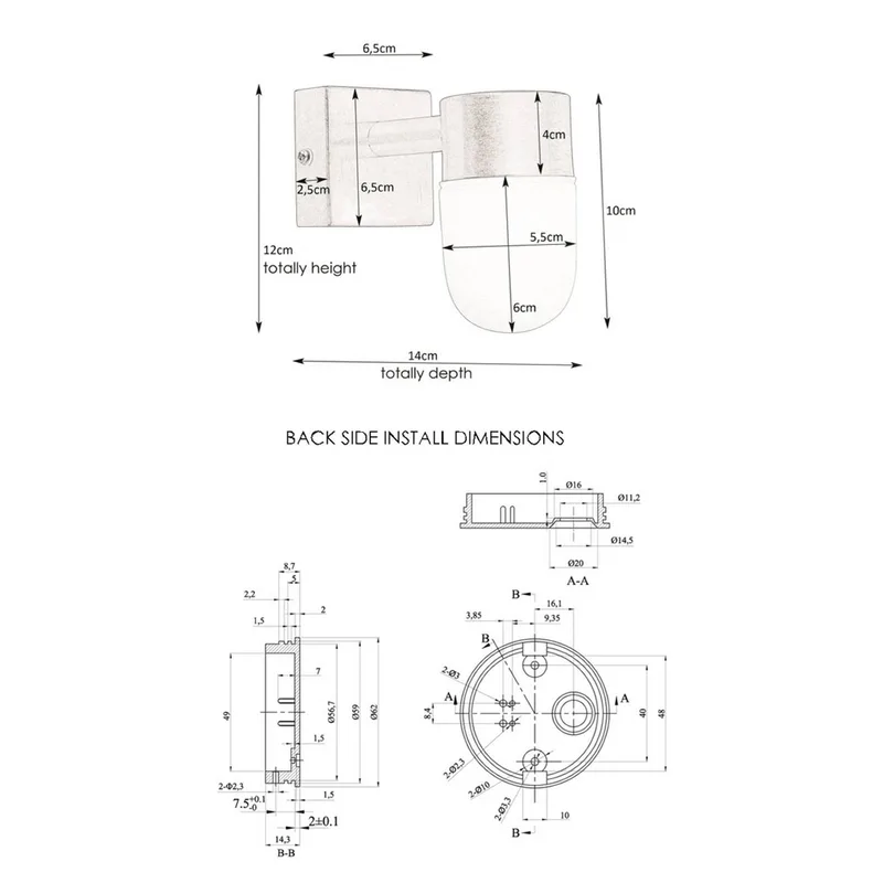 Menton Wandleuchte Messing von Markslöjd in Messing, Gesatineerd – Produktfoto 4 von 4