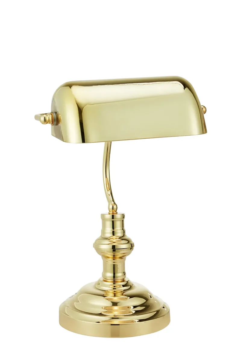 Bankers Tischlampe Messing 42 cm von Markslöjd – Produktfoto