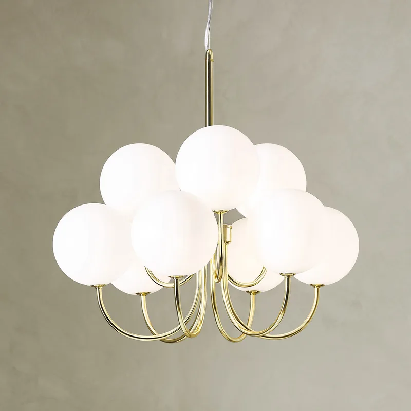 Bianco 9 Hanglamp Gold/White by Markslöjd – product photo