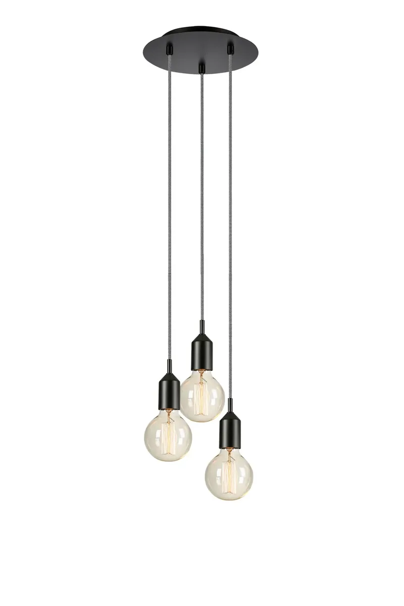 Bronx plafondlamp zwart 3 lampen rond van Markslöjd – productfoto