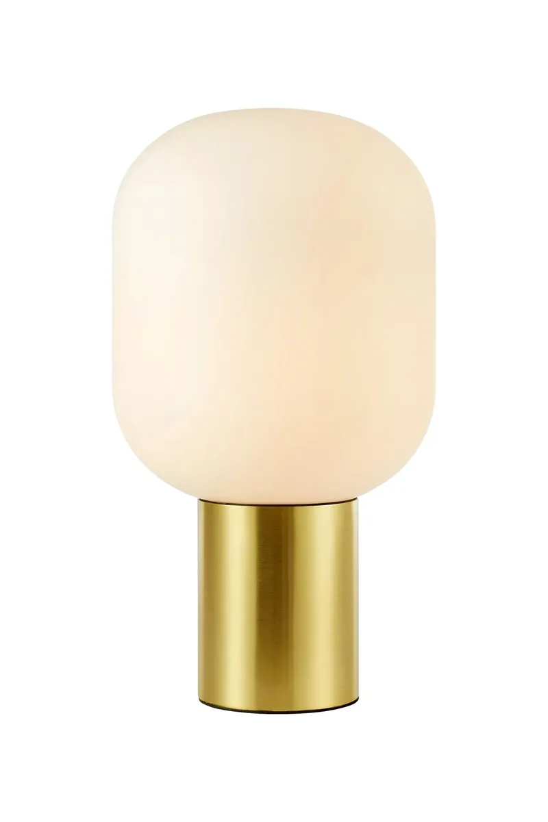 Brooklyn Tischlampe Messing/Weiß 44 cm fra Markslöjd – produktbillede
