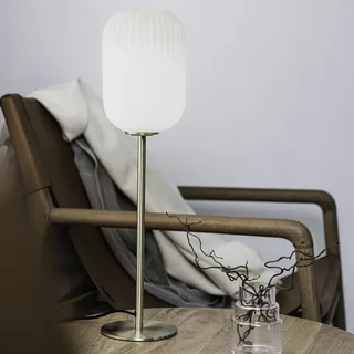 Cava tafellamp, messingkleurig, glas, hoogte 55 cm fra Markslöjd i Messing, Opaal – produktbillede 2 af 4