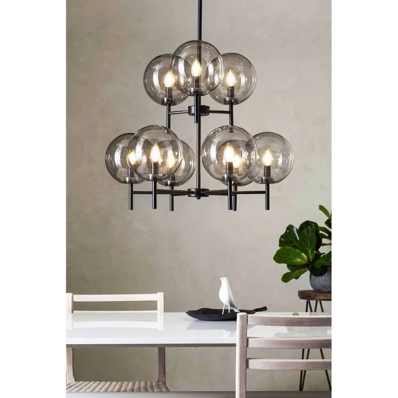 Crown 9 Hanglamp Zwart/Rook de Markslöjd – photo produit