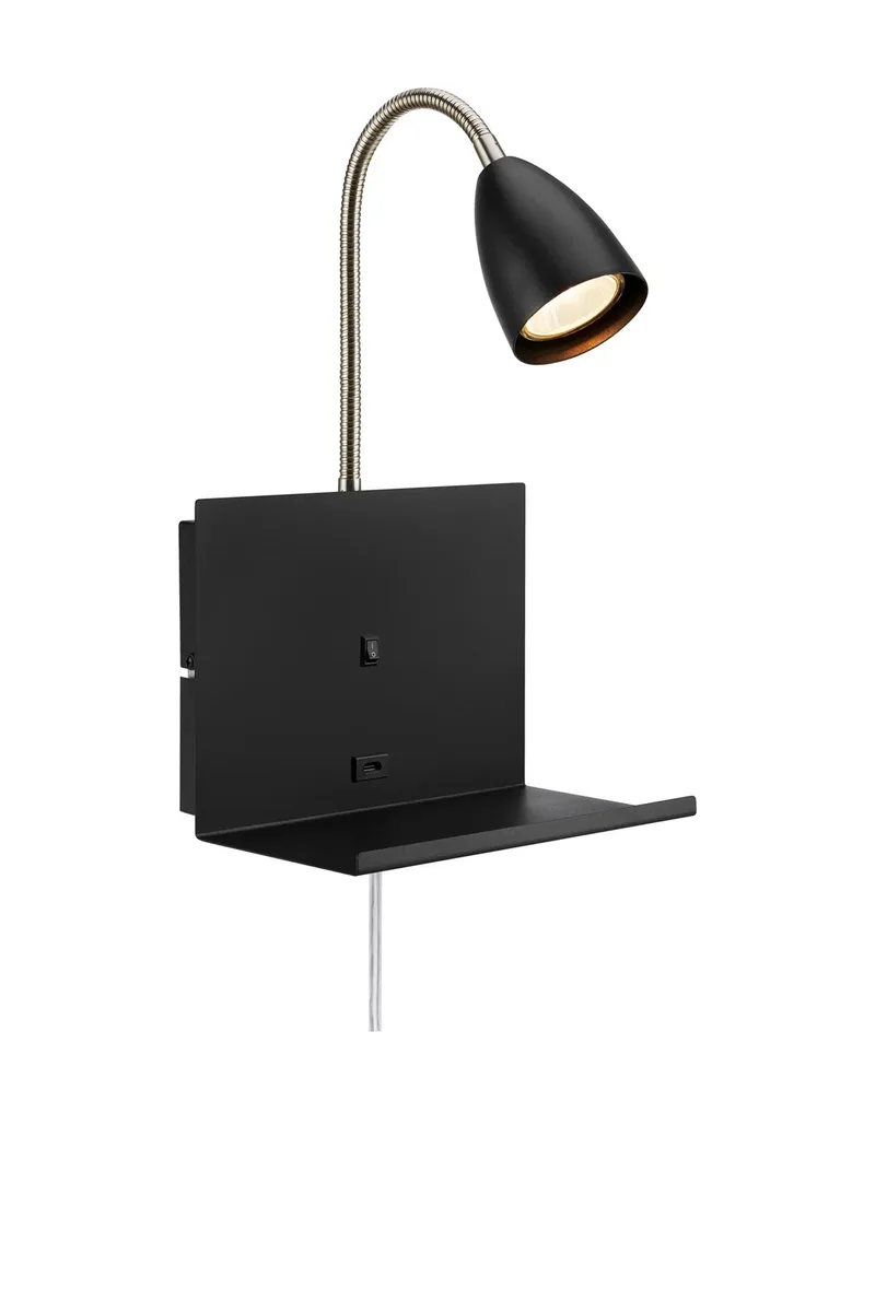 Cuarto Nachttischlampe Schwarz by Markslöjd – product photo