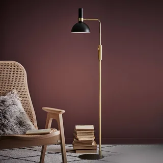 Larry Lampadaire Black/Brushed Brass de Markslöjd en Noir, Laiton – photo produit 1 sur 2