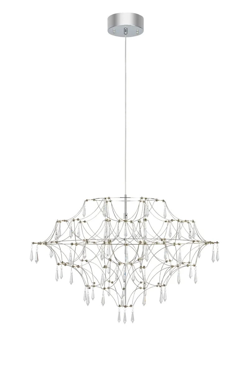 Efesos Kristall Kronleuchter Stahl 80 cm by Markslöjd – product photo