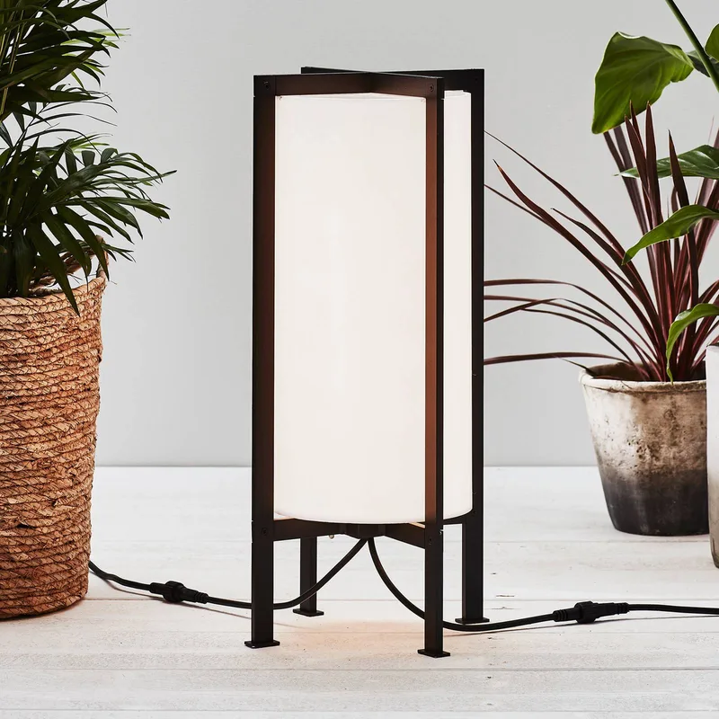 Garden 24 LED vloerlamp Cilinderframe, 54 cm de Markslöjd en Noir, Blanc – photo produit