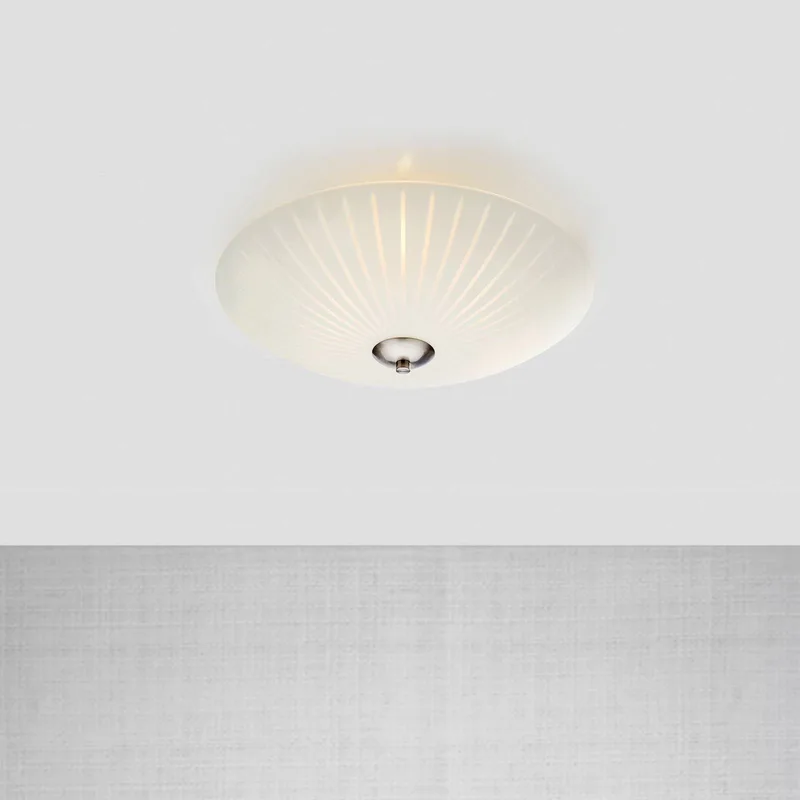 Glas-plafondlamp Cut, Ø 43 cm de Markslöjd en Blanc – photo produit 2 sur 2