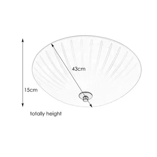 Glas-plafondlamp Cut, Ø 43 cm de Markslöjd en Blanc – photo produit 1 sur 2