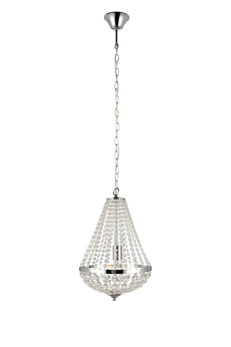 Gränsö Kristall Kronleuchter Chrom 30 cm de Markslöjd – photo produit