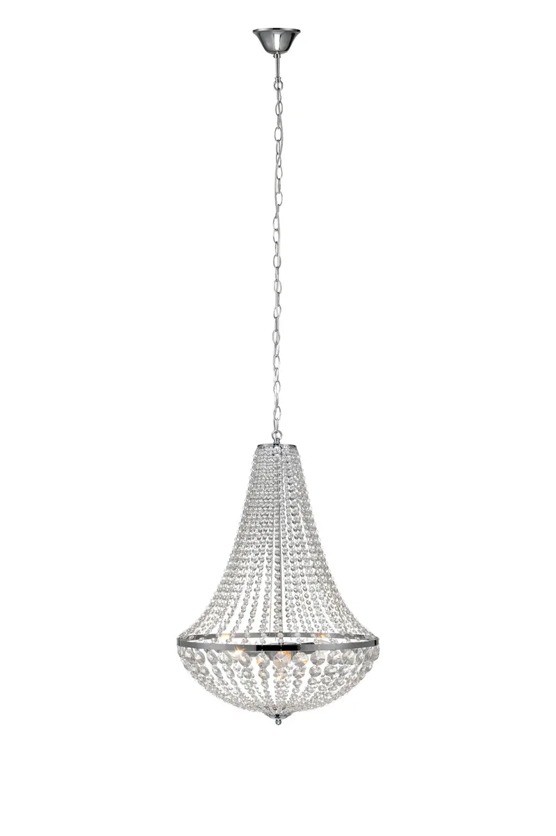 Gränsö kristallen kroonluchter chroom 50 cm van Markslöjd – productfoto
