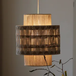 Pendel Ano, Ø 45 cm, tekstil, beige og brun fra Markslöjd i Beige, Brun – produktbillede 1 af 3