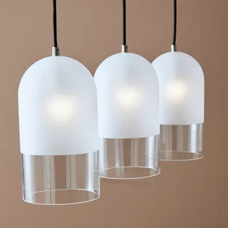Hanglamp Cope met frosted glas 3-lamps de Markslöjd en Frosted, Noir – photo produit 2 sur 2