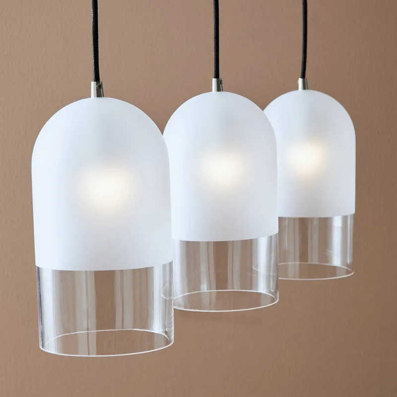 Hanglamp Cope met frosted glas 3-lamps de Markslöjd en Frosted, Noir – photo produit 2 sur 2