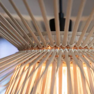Hanglamp Duplici, naturel, bamboe, Ø 57 cm, E27 fra Markslöjd i Natur – produktbillede 3 af 3